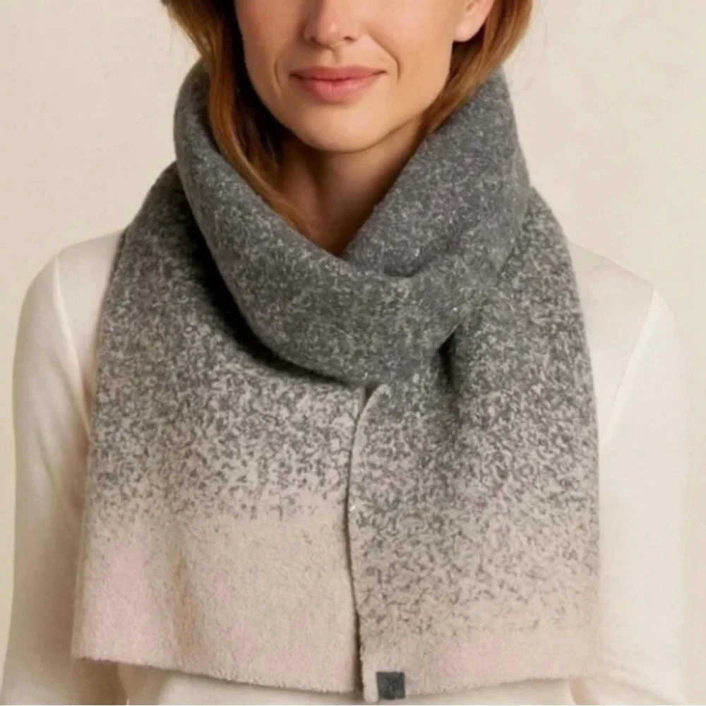 Barefoot Dreams CozyChic Lite Confetti Smokey Green/Fog Gray Scarf OS